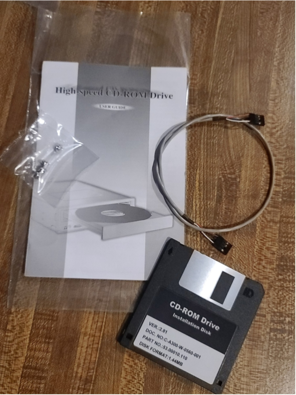 Vintage High Speed CD ROM Drive Installation Kit & Cable Bundle